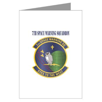 7SWS - M01 - 02 - 7th Space Warning Squadron With Text - Greeting Cards (Pk of 10)